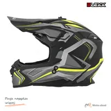 Kask crossowy BLEXX YS-217 czarny mat/grafit/zielony M Homologacja ECE R22.06 — ujęcie 2