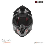 Kask crossowy BLEXX YS-217 czarny mat/grafit/czerwony XS Homologacja ECE R22.06 — ujęcie 3