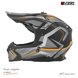 Kask crossowy BLEXX YS-217 czarny mat/grafit/pomarańczowy 2XL Homologacja ECE R22.06 — ujęcie 2