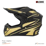 Kask crossowy BLEXX Dziecięcy MD-911 Junior czarny mat/złoty L Homologacja ECE 22.06 — ujęcie 2