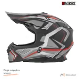 Kask crossowy BLEXX YS-217 czarny mat/grafit/czerwony XS Homologacja ECE R22.06 — ujęcie 2