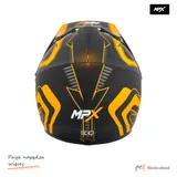Kask crossowy MPX Dziecięcy WL-801A czarny mat/pomarańczowy L — ujęcie 4