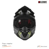 Kask crossowy BLEXX YS-217 czarny mat/grafit/zielony M Homologacja ECE R22.06 — ujęcie 3