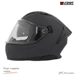 Kask zamknięty z blendą i lampą LED BLEXX FF953 grafit mat XL ECER22.06 — ujęcie 2