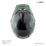 Kask crossowy City-Bike Dziecięcy WL-801A Junior Tatan czarny z Zielonym S — ujęcie 4