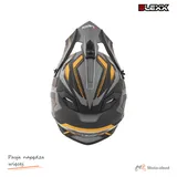 Kask crossowy BLEXX YS-217 czarny mat/grafit/pomarańczowy 2XL Homologacja ECE R22.06 — ujęcie 7