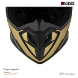 Kask crossowy BLEXX Dziecięcy MD-911 Junior czarny mat/złoty L Homologacja ECE 22.06 — ujęcie 4