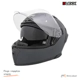 Kask zamknięty z blendą i lampą LED BLEXX FF953 grafit mat XL ECER22.06 — ujęcie 3
