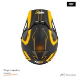 Kask crossowy MPX Dziecięcy WL-801A czarny mat/pomarańczowy L — ujęcie 5