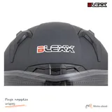 Kask zamknięty z blendą i lampą LED BLEXX FF953 grafit mat XL ECER22.06 — ujęcie 5