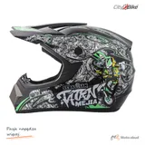 Kask crossowy City-Bike WL-905 Tatan czarny z zielonym L — ujęcie 2