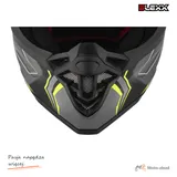 Kask crossowy BLEXX YS-217 czarny mat/grafit/zielony M Homologacja ECE R22.06 — ujęcie 4