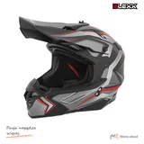 Kask crossowy BLEXX YS-217 czarny mat/grafit/czerwony XS Homologacja ECE R22.06 — ujęcie 1