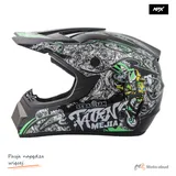 Kask crossowy MPX WL-905 Tatan czarny z zielonym XS — ujęcie 2