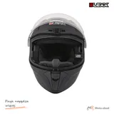 Kask zamknięty z blendą i lampą LED BLEXX FF953 grafit mat XL ECER22.06 — ujęcie 4