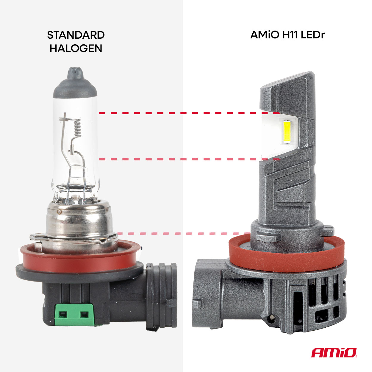Żarówki samochodowe LEDr z homologacją drogową R37 E-MARK H11 PnP FAN 18 W — ujęcie 6