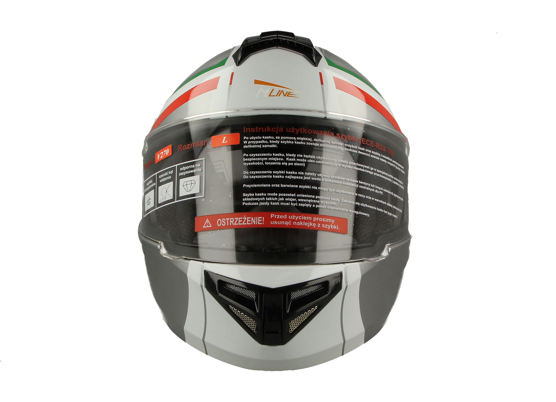 Kask motocyklowy VCAN V270 Tricolor – XS — ujęcie 6