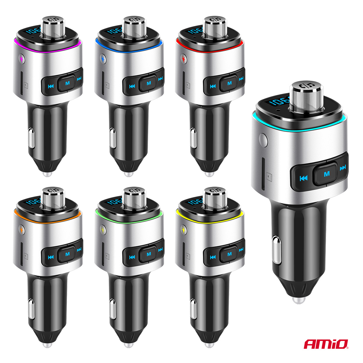 Transmiter samochodowy FM 2×USB-A microSD 12 V 24 V — ujęcie 13