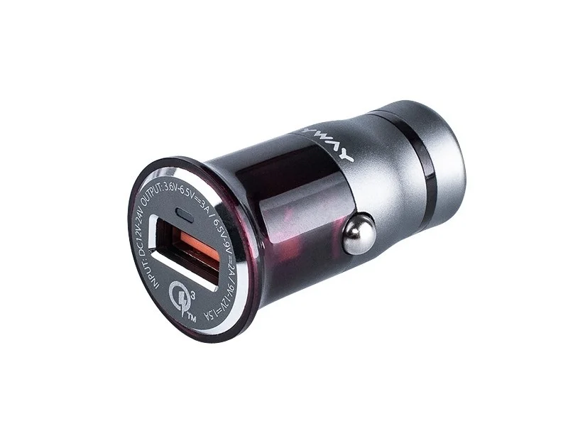 Ładowarka MYWAY 12/24V QC3.0 1xUSB + kabel USB > LIGHTING — ujęcie 4