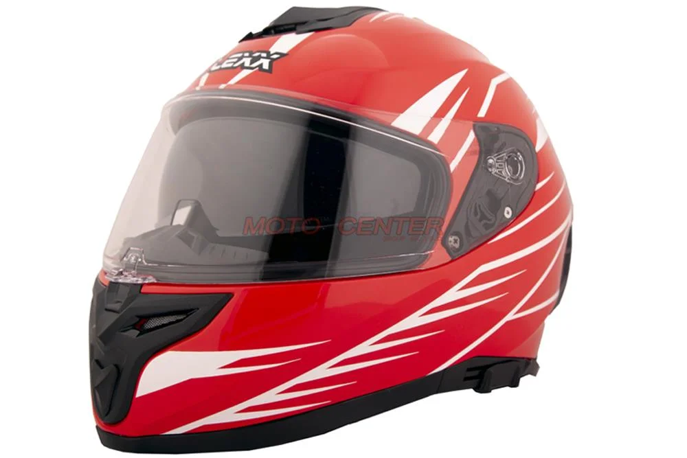 Kask zamknięty z blendą BLEXX MD-820 czerwono-biały rozmiar S ECER22.06 — ujęcie 1