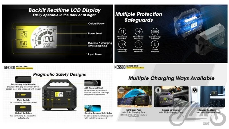 Przenośna stacja zasilania 220 V 518Wh Nitecore nes — ujęcie 4
