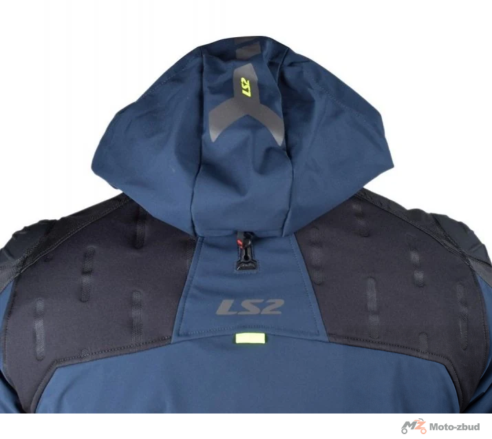 Kurtka motocyklowa LS2 Zirconium — niebieski / czarny / żółty Hi-Vis, XL — ujęcie 3