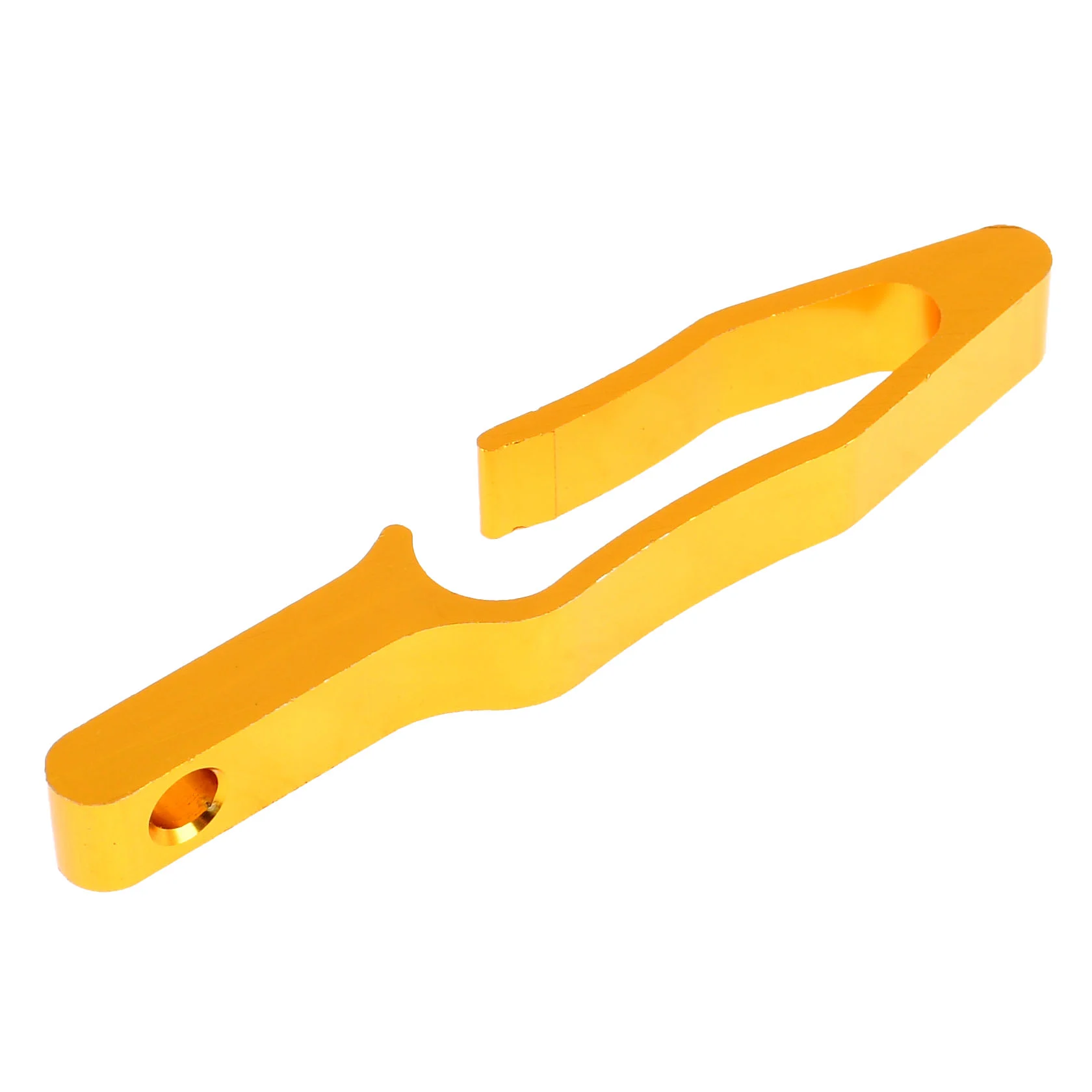 Uchwyt linek / przewodu hamulcowego uniwersalny aluminium CNC anoda złoty V2 Racing Force — ujęcie 2