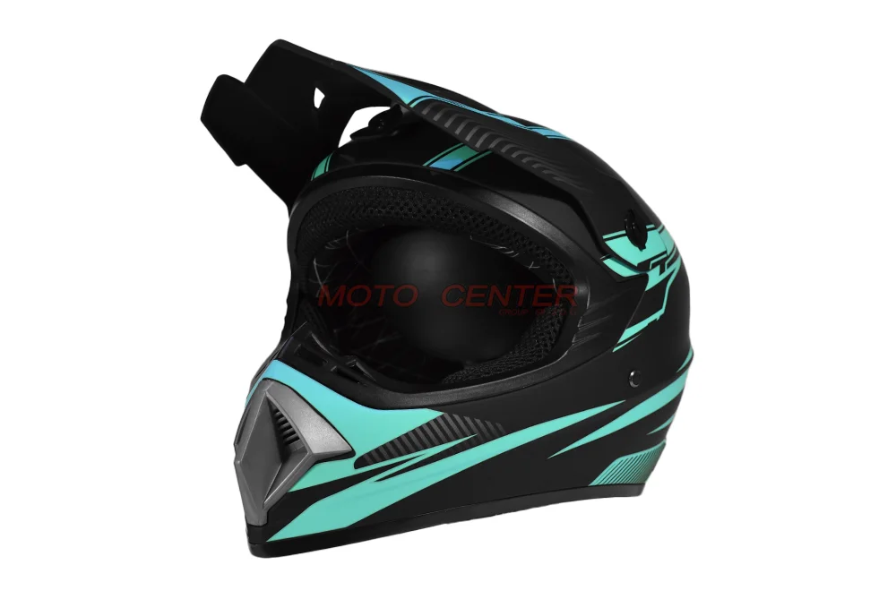 Kask crossowy MPX WL-905 czarny mat/niebieski L — ujęcie 1