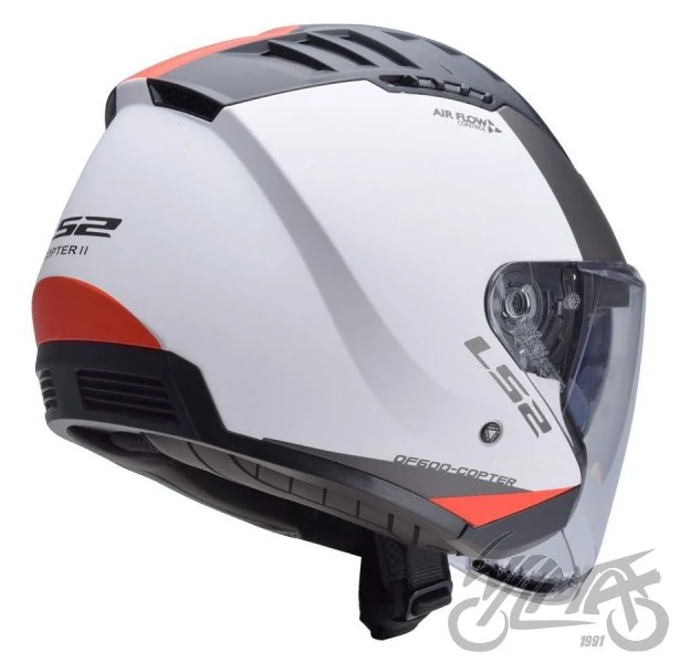 Kask LS2 OF600 copter II urbane m.White Red-06 — rozmiar XXL — ujęcie 3
