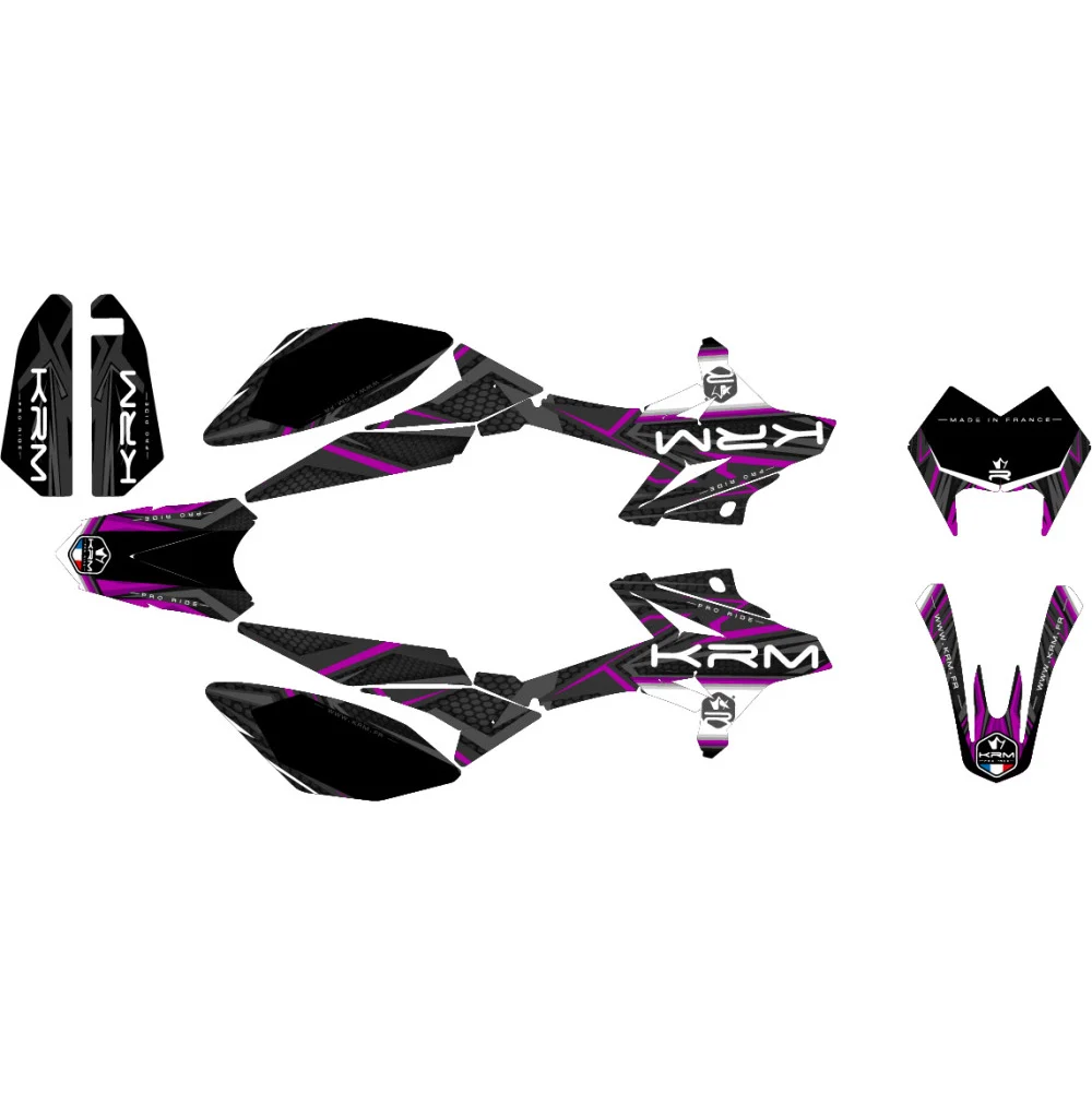 Naklejki / okleina KRM Pro Ride czarno fioletowa Beta RR 2011-2020 r. kpl. — ujęcie 1