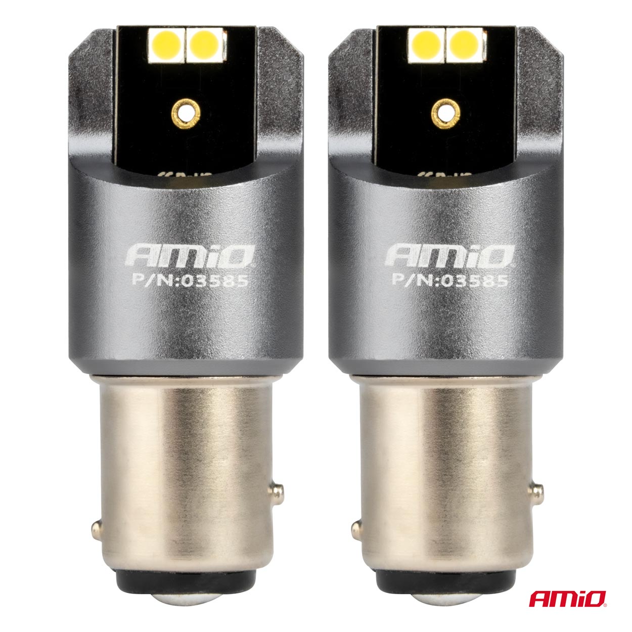 Żarówki LED CANBUS seria PRO BAY15D P21/5W 4x3030 SMD białe 12 V 24 V — ujęcie 2