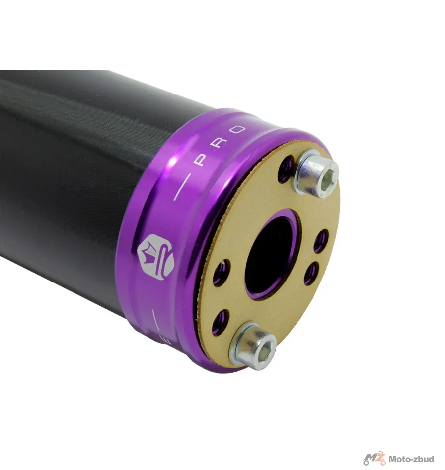 Końcówka wydechu KRM Pro Ride aluminium czarno fioletowa 70-90 cm³ — ujęcie 3