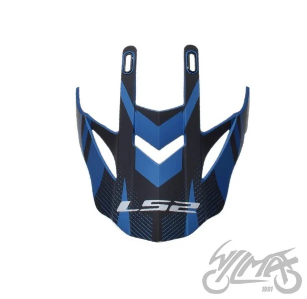 Daszek kasku MX436 evo master black blue — ujęcie 2