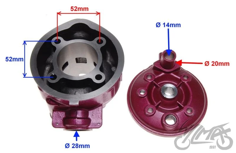 Cylinder do Aprilia AM6 AM345-90 Minarelli 90 woda — ujęcie 2