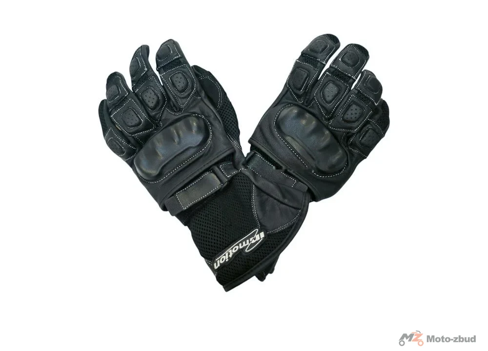Rękawice motocyklowe długie wzmocnione Inmotion czarne rozmiar M