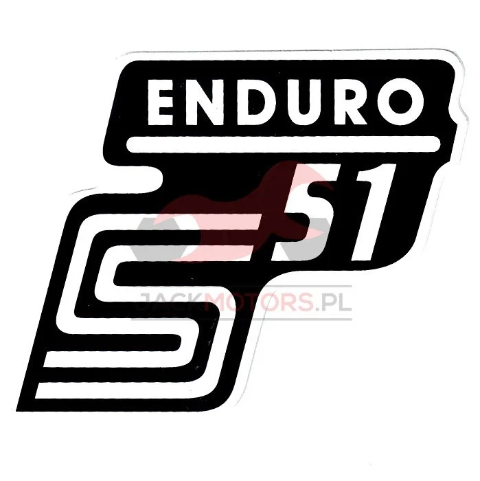 Naklejka Simson pokrywy biała enduro
