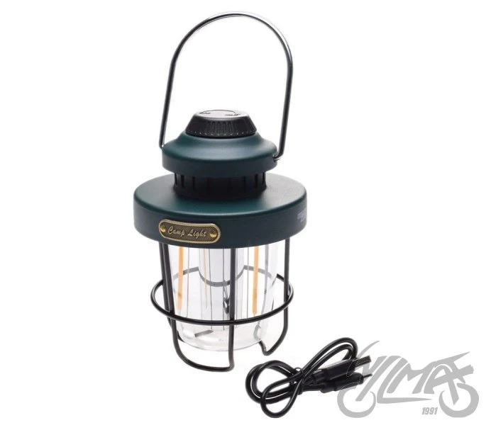 Lampa retro camping zielona — ujęcie 1