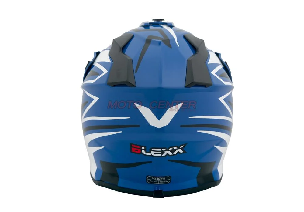 Kask crossowy BLEXX Dziecięcy MD-911 Junior niebieski/czarny M Homologacja ECE — ujęcie 5
