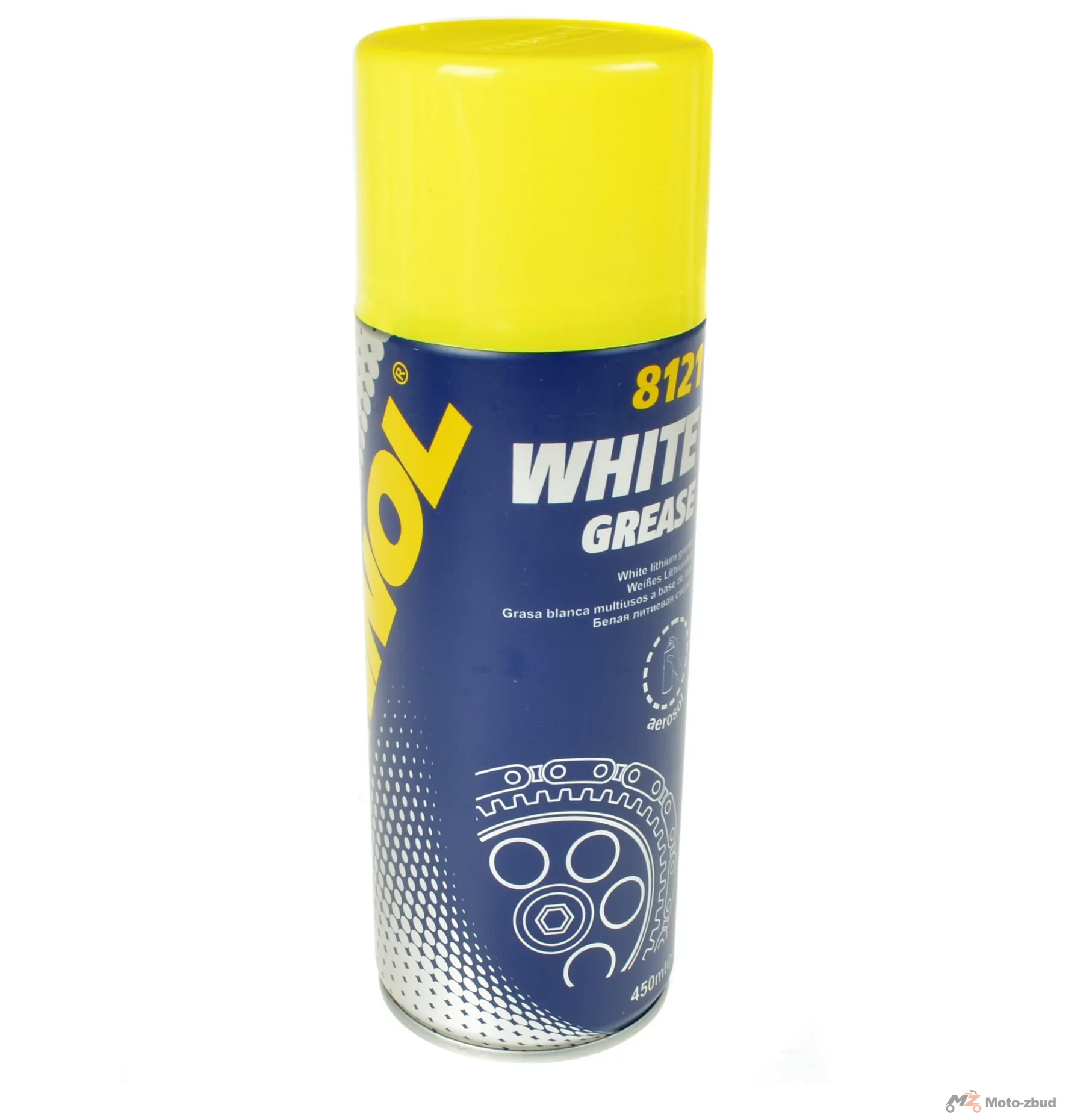Smar do łańcucha Mannol spray 450 ml biały