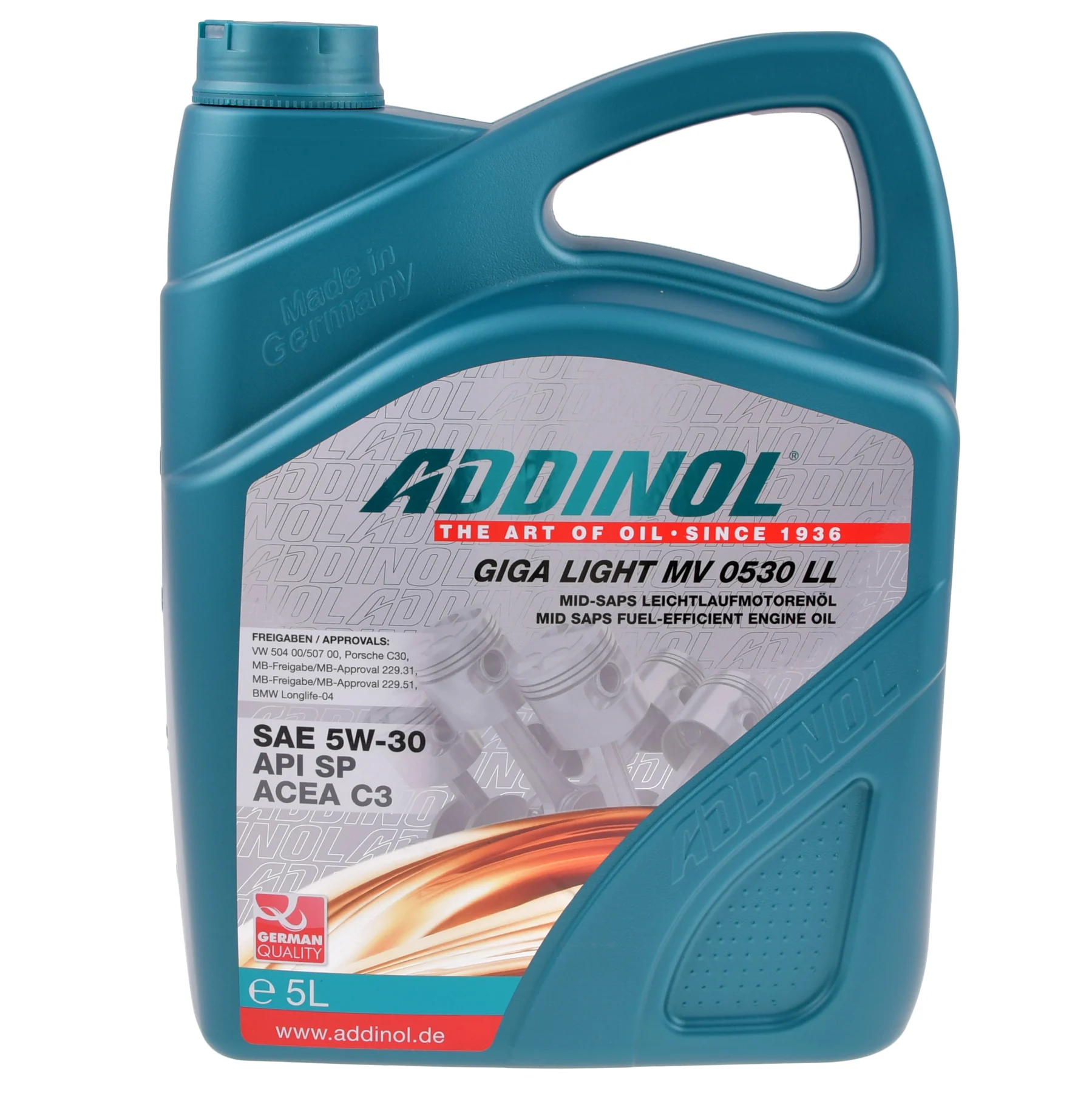 Olej silnikowy Addinol giga light mv 0530 ll 5 W-30 5 l — ujęcie 1