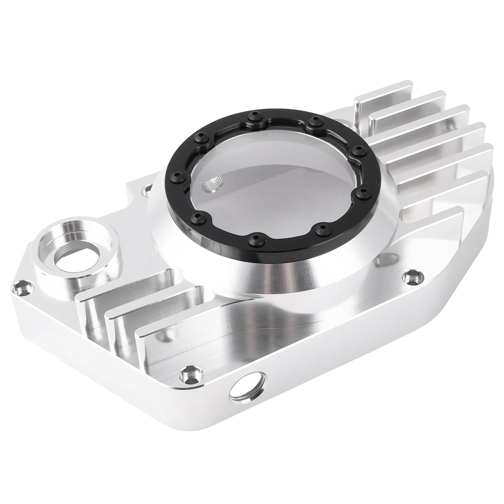 Pokrywa silnika Simson S51 SR50 lewa aluminium CNC clear czarny + śruby DPR Performance — ujęcie 8