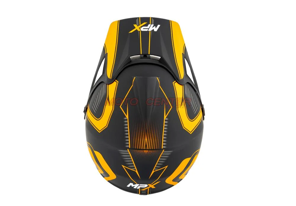 Kask crossowy MPX Dziecięcy WL-801A czarny mat/pomarańczowy M — ujęcie 5