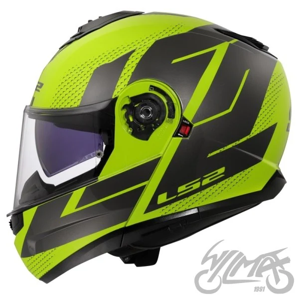 Kask szczękowy LS2 FF908 Strobe II Code Hi-Vis Yel. Grey — M — ujęcie 2