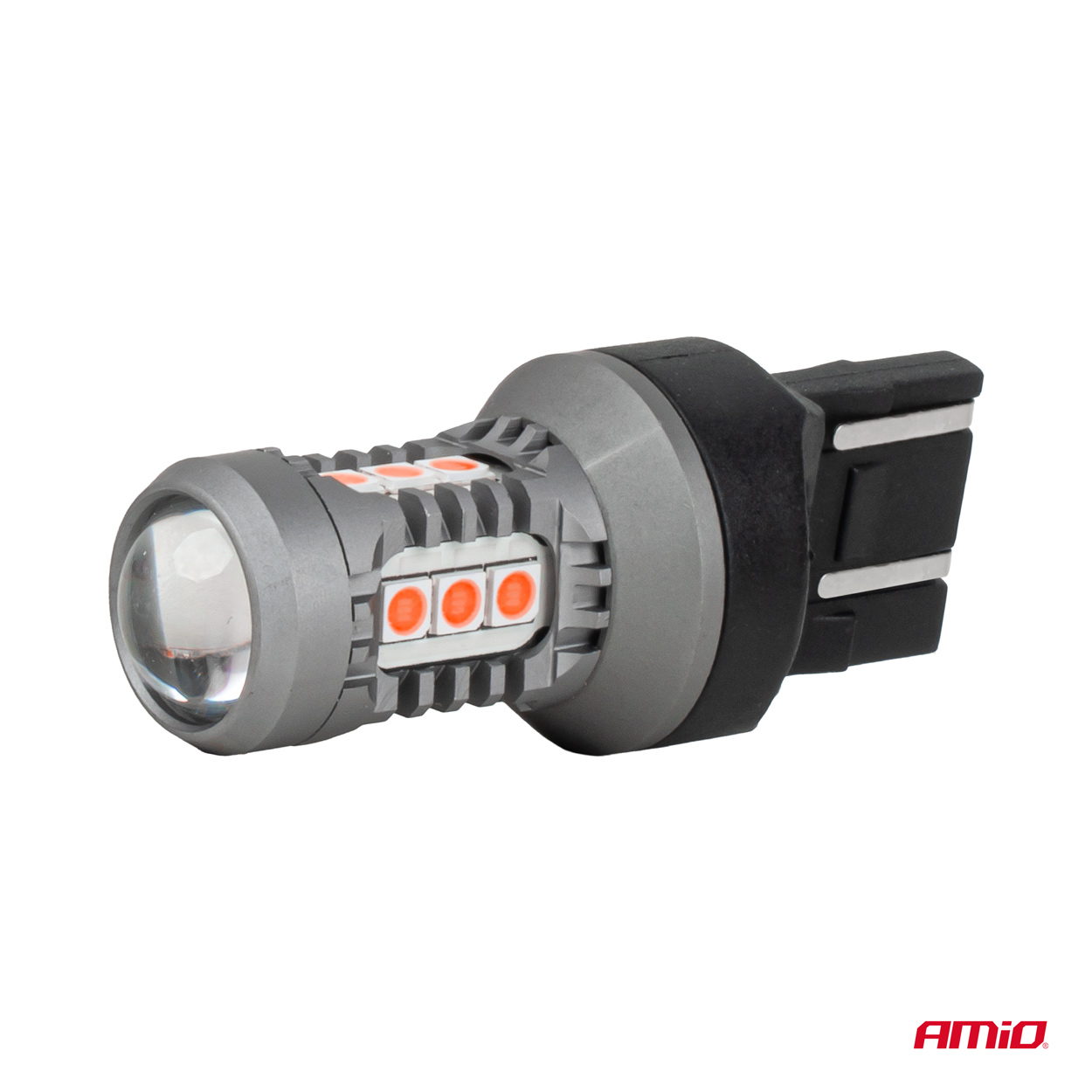 Żarówki LED STANDARD 7443 W21/5W 3030 15SMD czerwone 12 V 24 V — ujęcie 3