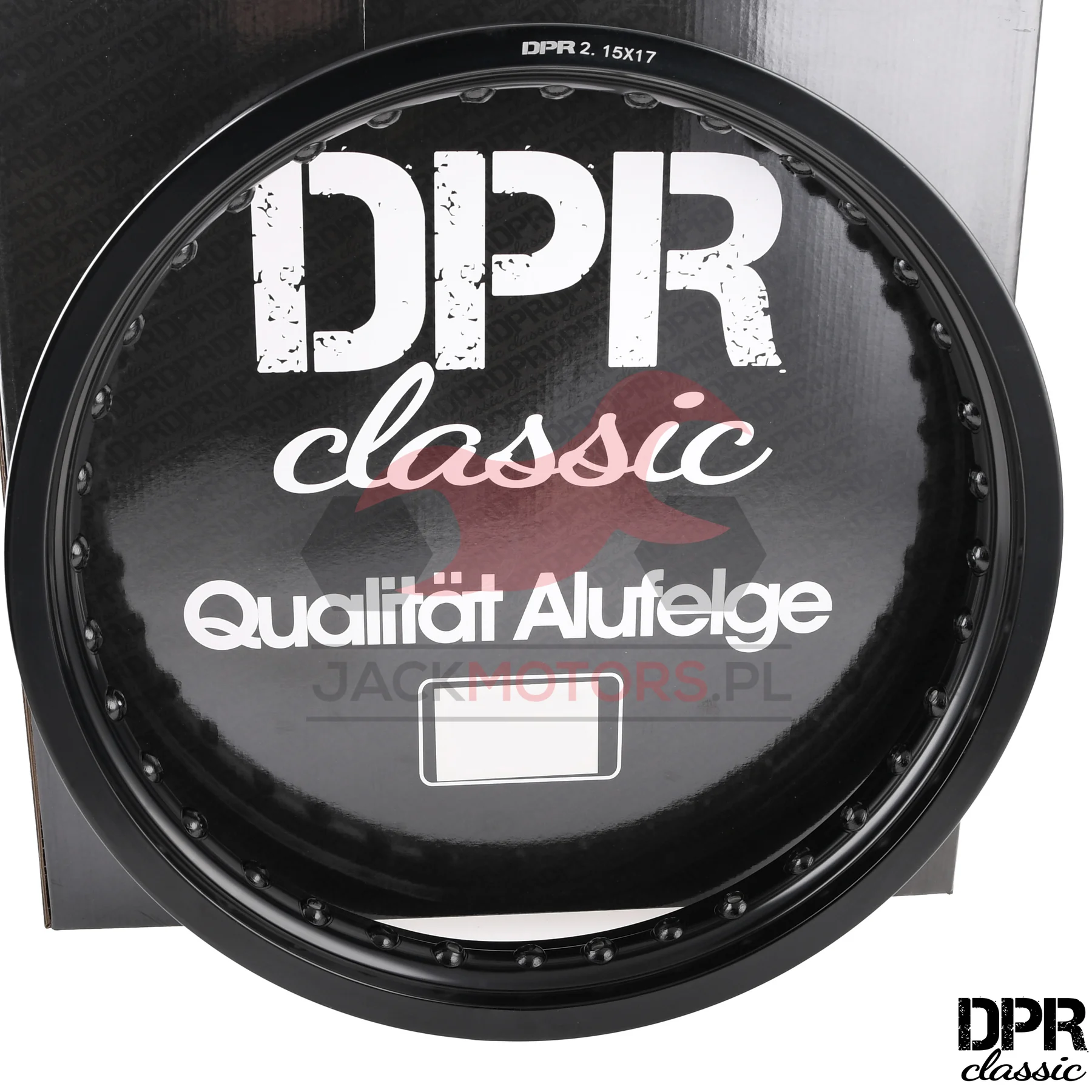 Obręcz koła 2,15 × 17 aluminiowa czarna DPR Classic — ujęcie 1