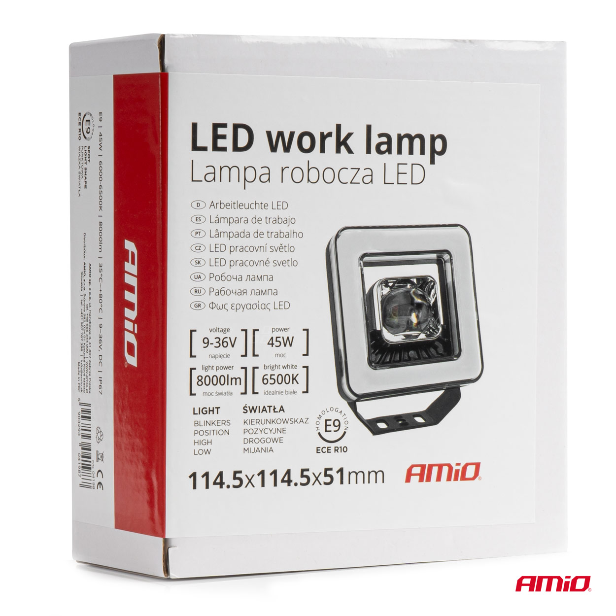 Lampa robocza szperacz LED AWL57 45 W 6500K 8000lm 12 V 24 V — ujęcie 12