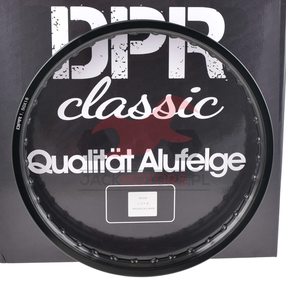 Obręcz koła Simson 1,50 × 16 aluminiowa czarna DPR Classic — ujęcie 1