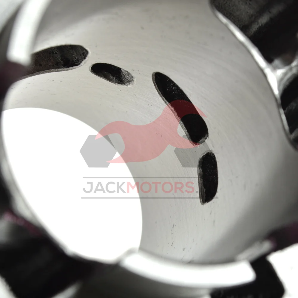 Cylinder malinka + tłok Barikit + porting 90 cm³ Derbi D50B0 LC · czarny racing 47 mm — ujęcie 3