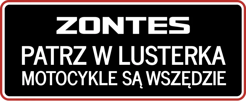Naklejka patrz w lusterka Zontes