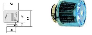 Filtr powietrza stożkowy 38 mm RMS 10 060 1100 — ujęcie 3